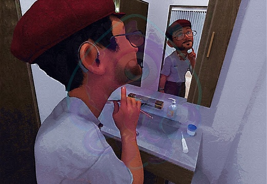 maw3dart.rufuswolf20xx.a.little.shaving.in.the.morning.2018.11.15.2100.gouache