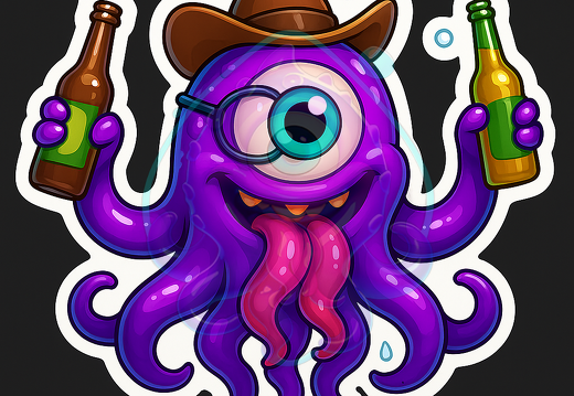 moeppi Party-Oktopus mit Bierflaschen