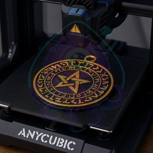 3D-Druck eines goldenen Amuletts.png