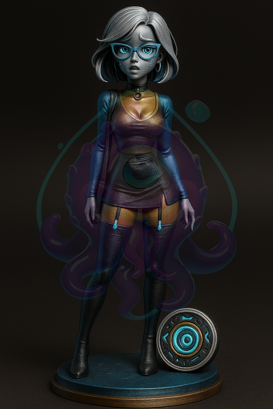 Futuristische Frau mit expressionistischem Stil.png