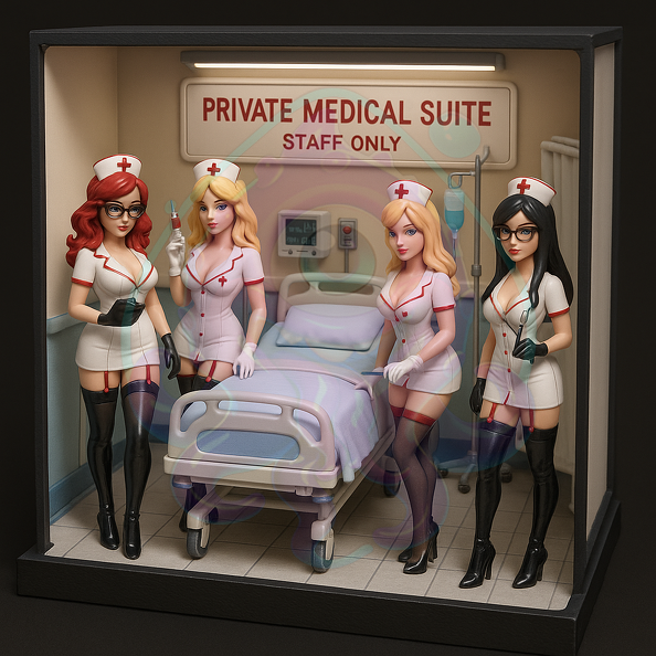 Krankenhaus-Diorama mit attraktiven Pflegerinnen.png